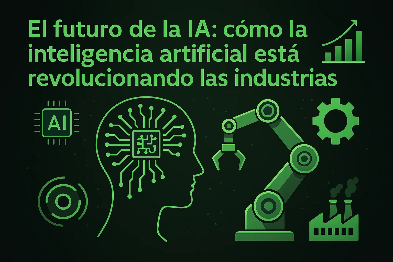 Ilustración sobre inteligencia artificial aplicada a la industria