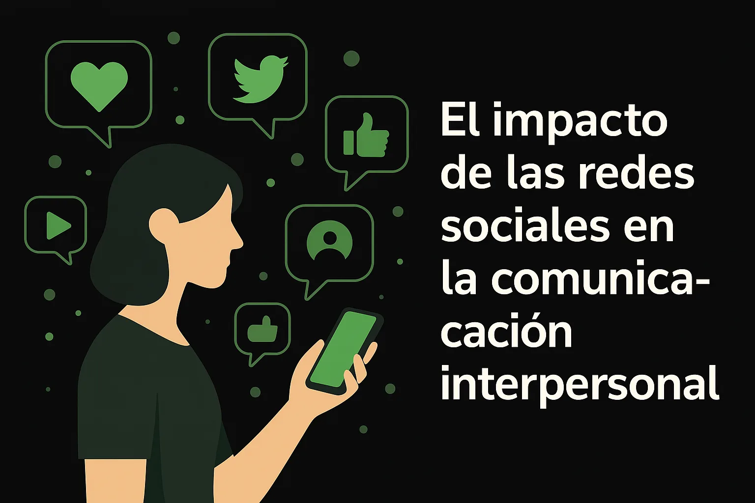Ilustración sobre redes sociales y comunicación entre personas