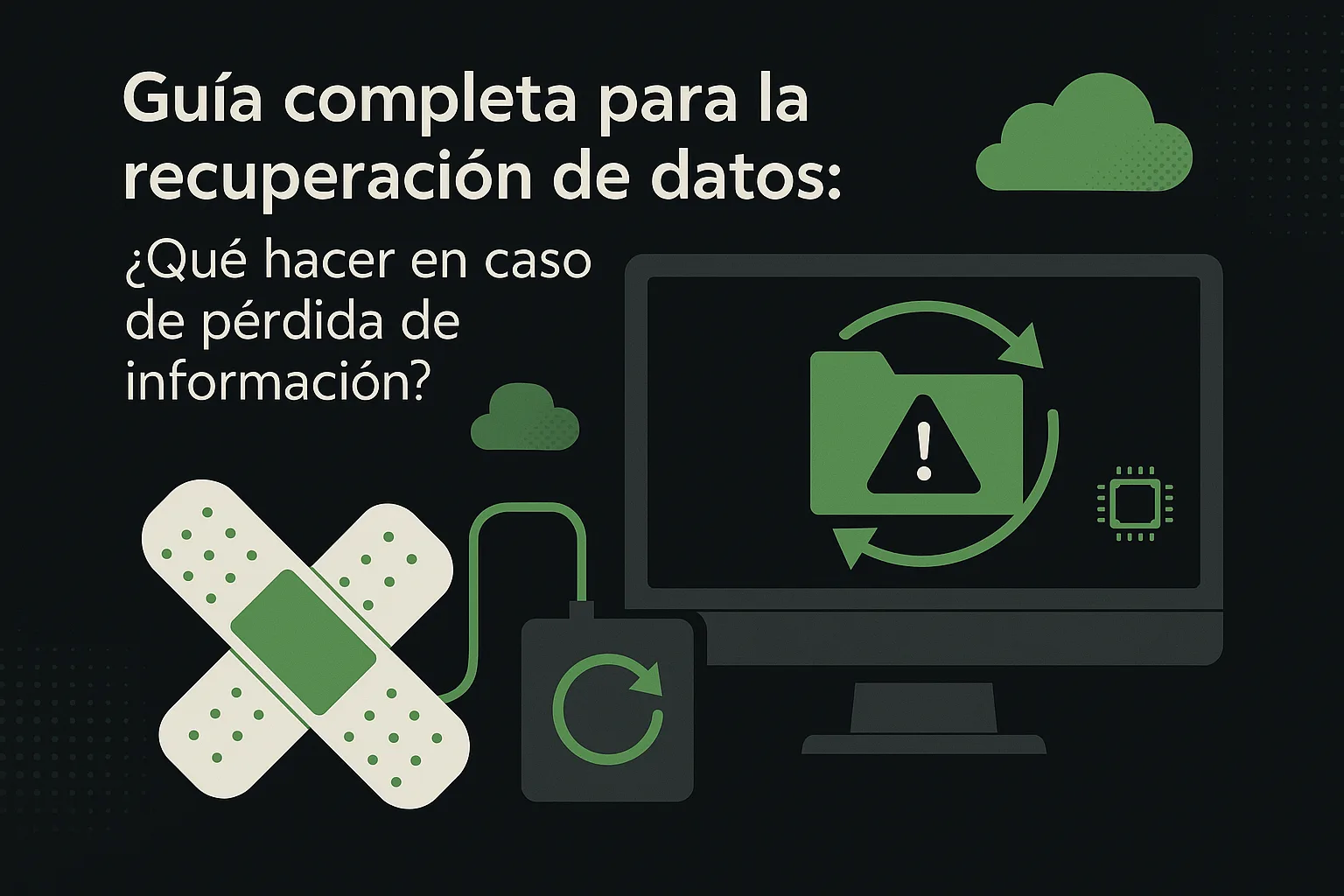 Ilustración sobre recuperación de datos y respaldo de información